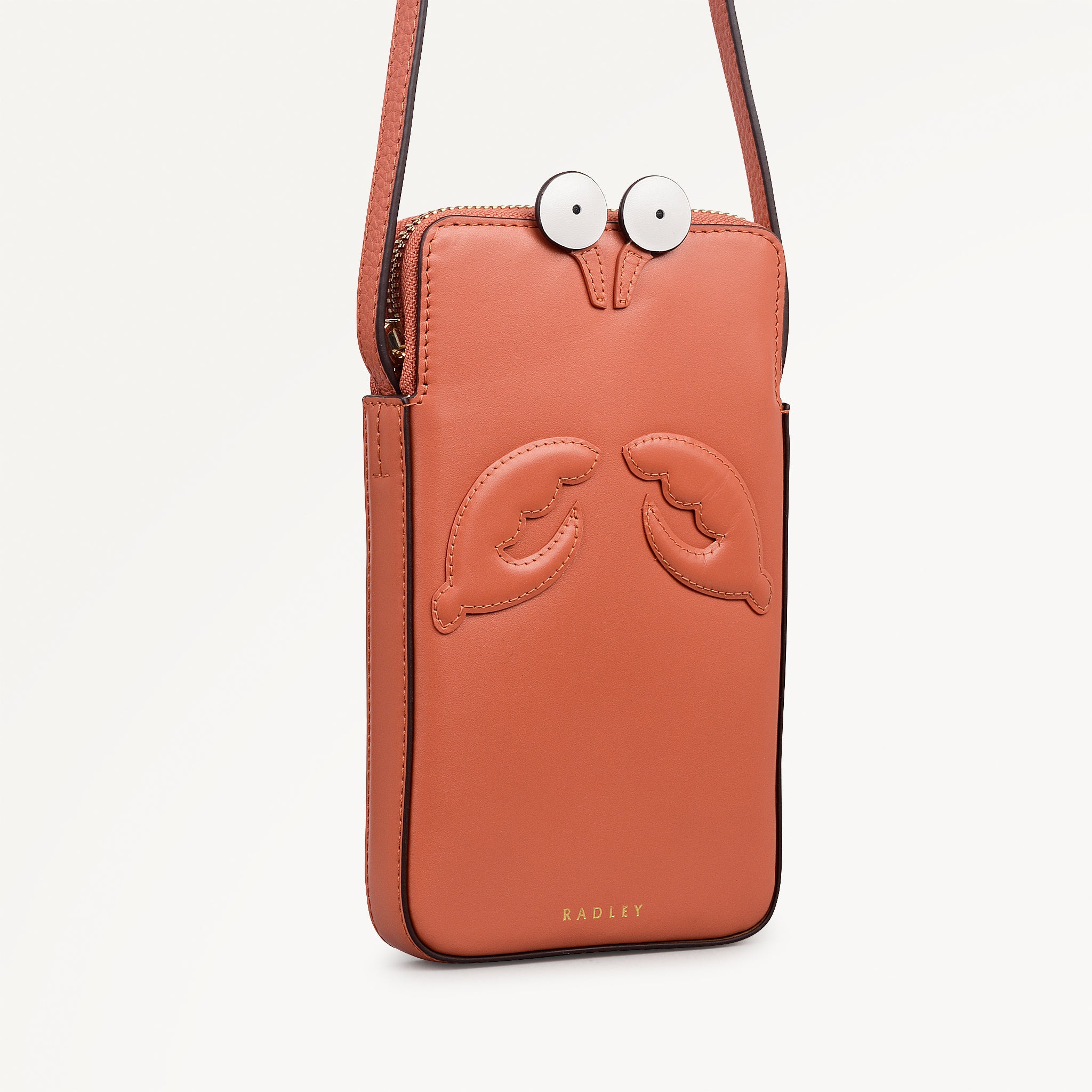 Terracotta Medium Phone Cross Body Bag | Clawde Crab SS26 | Radley