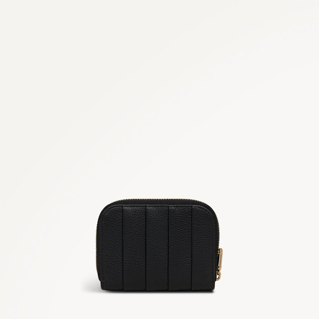 Burton Way - Quilt Small Zip Around Purse Black - 113702