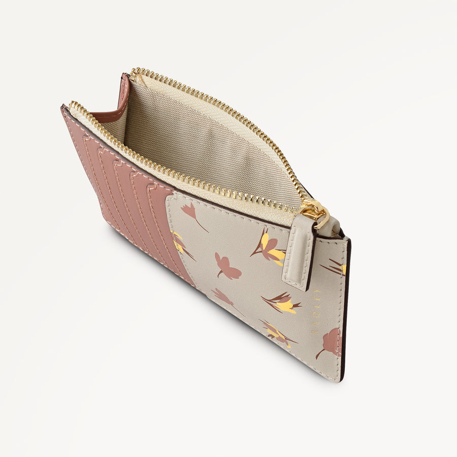 Spring Daze Medium Zip Card & Coin Holder Salt - 113706