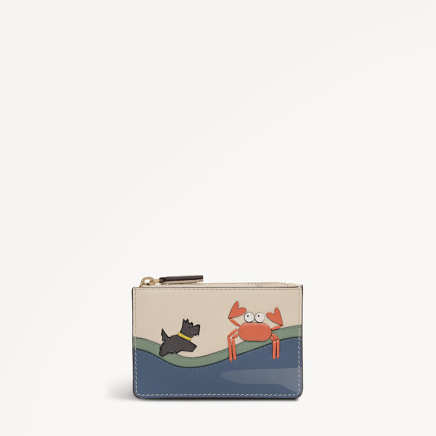 Clawde Crab Small Zip Card & Coin Holder Salt - 113721