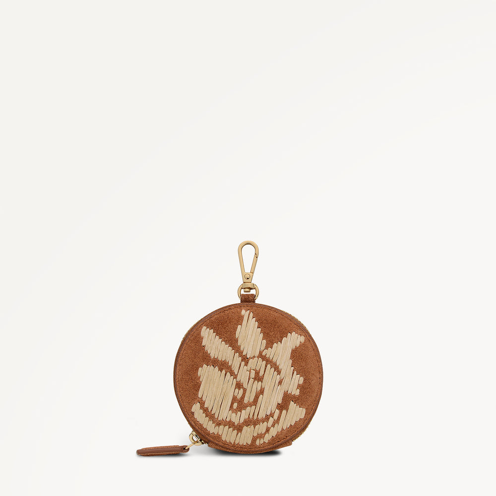 Round Avenue Medium Zip Around Coin Purse Cognac - 113728