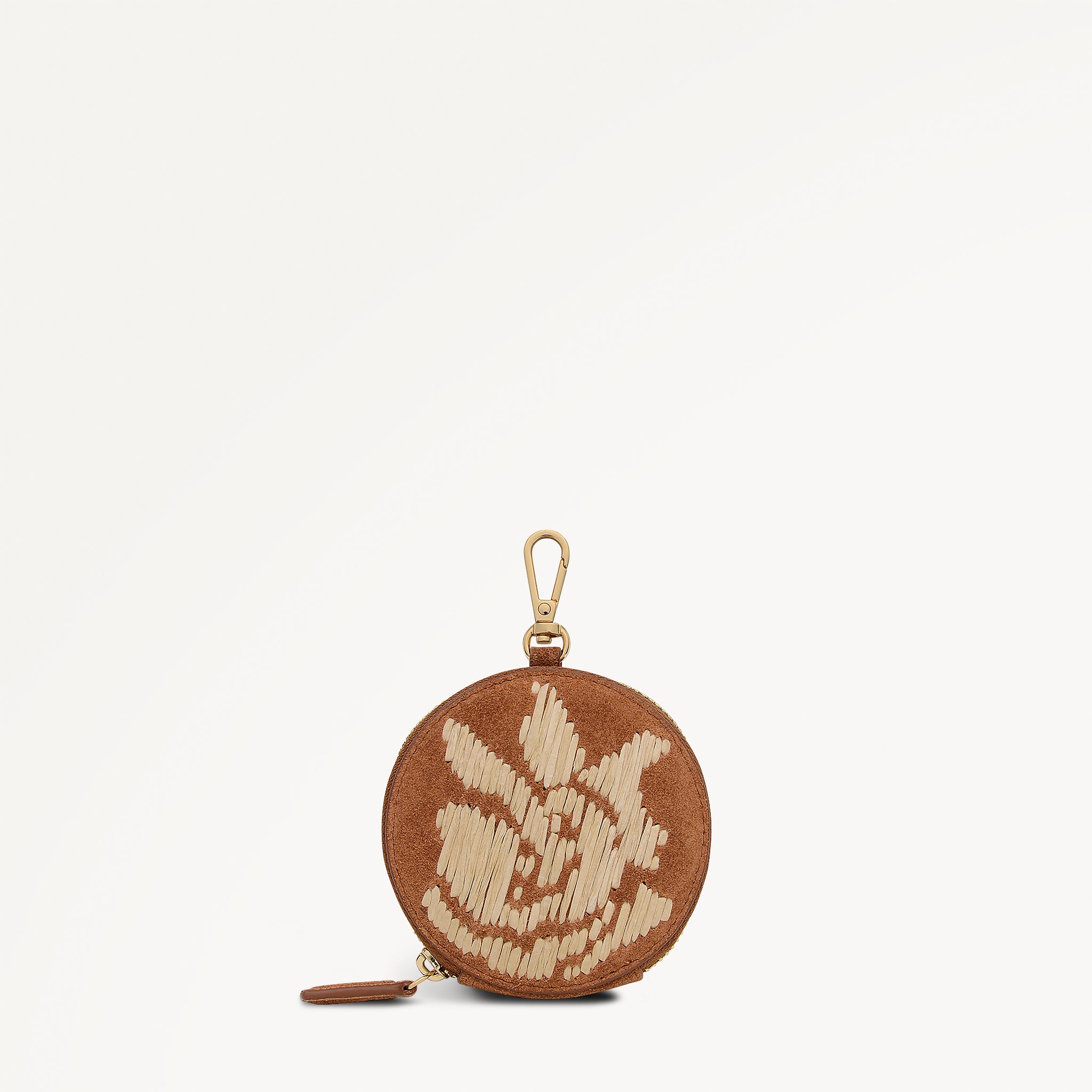 Round Avenue Medium Zip Around Coin Purse Cognac - 113728