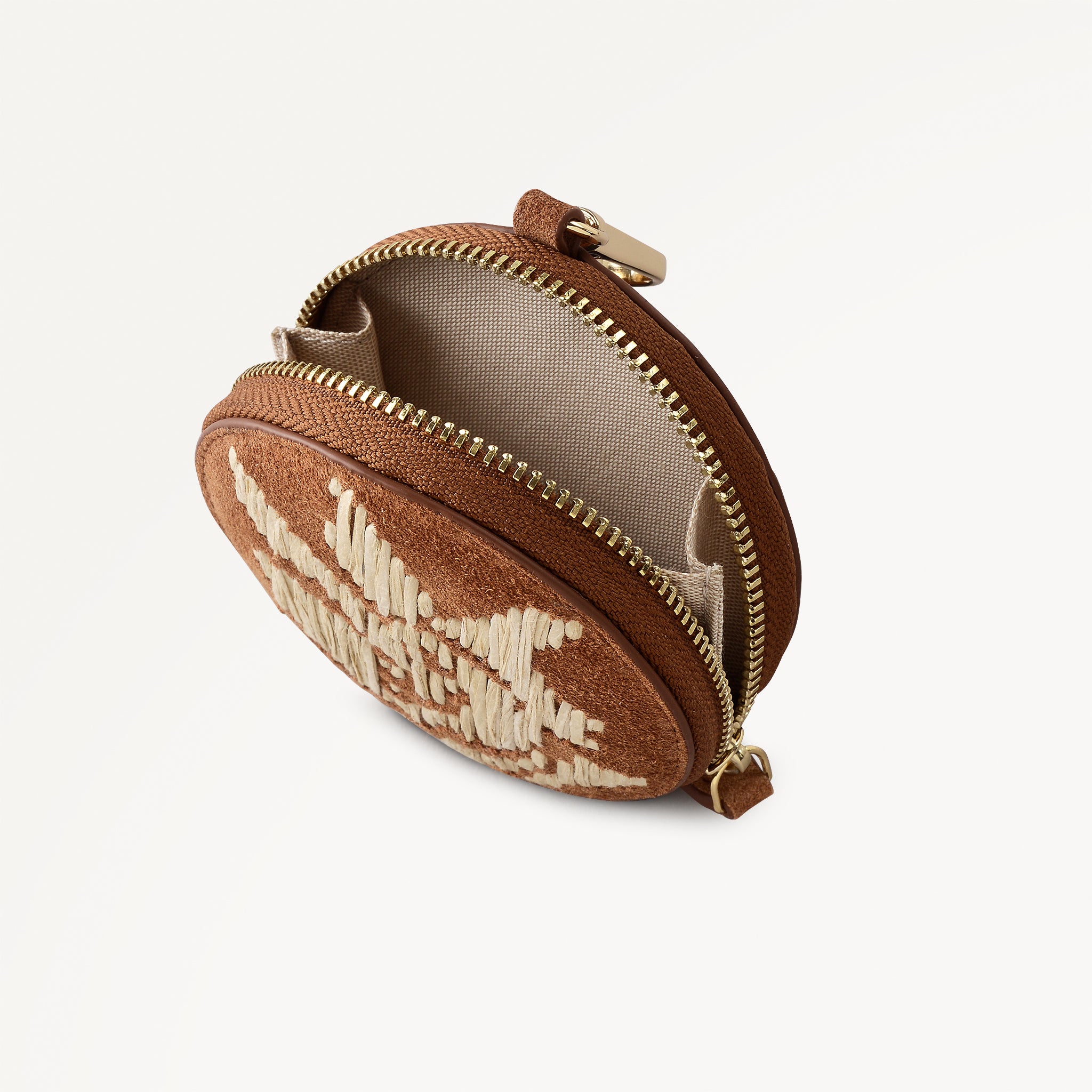 Round Avenue Medium Zip Around Coin Purse Cognac - 113728