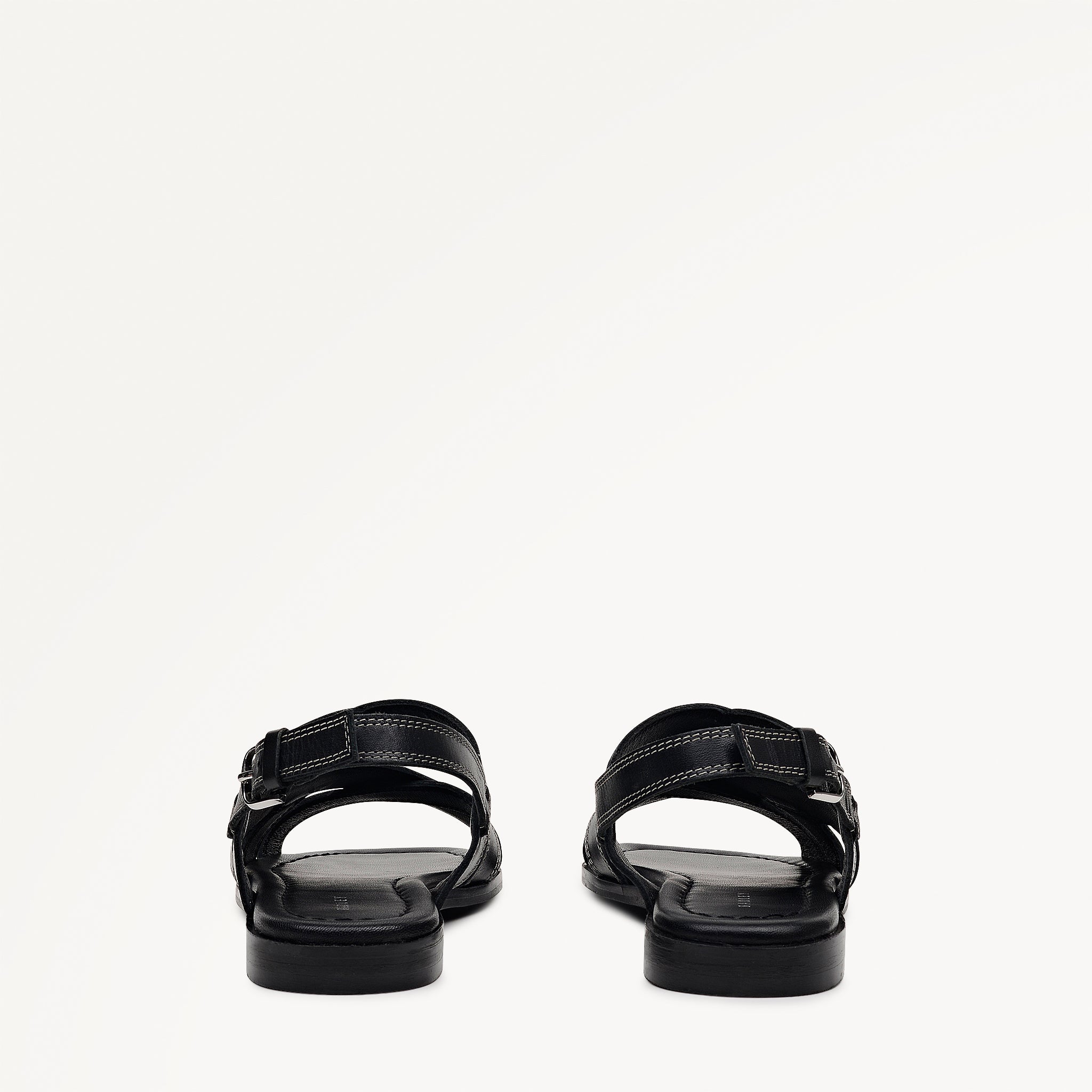 The Evie - Sandal  Luxe Artisan Flat Sandal Black - 113734