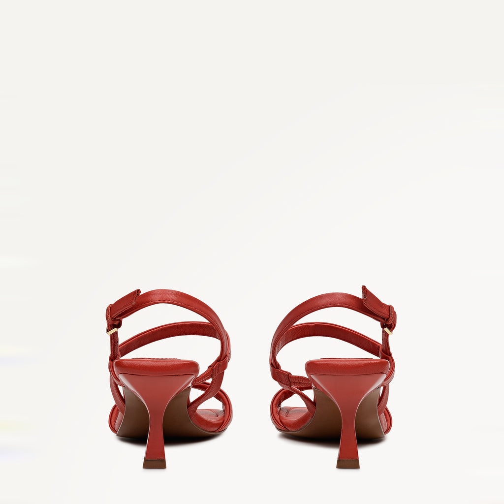 Meadow Road Sleek High Sandal In Flame - 113737