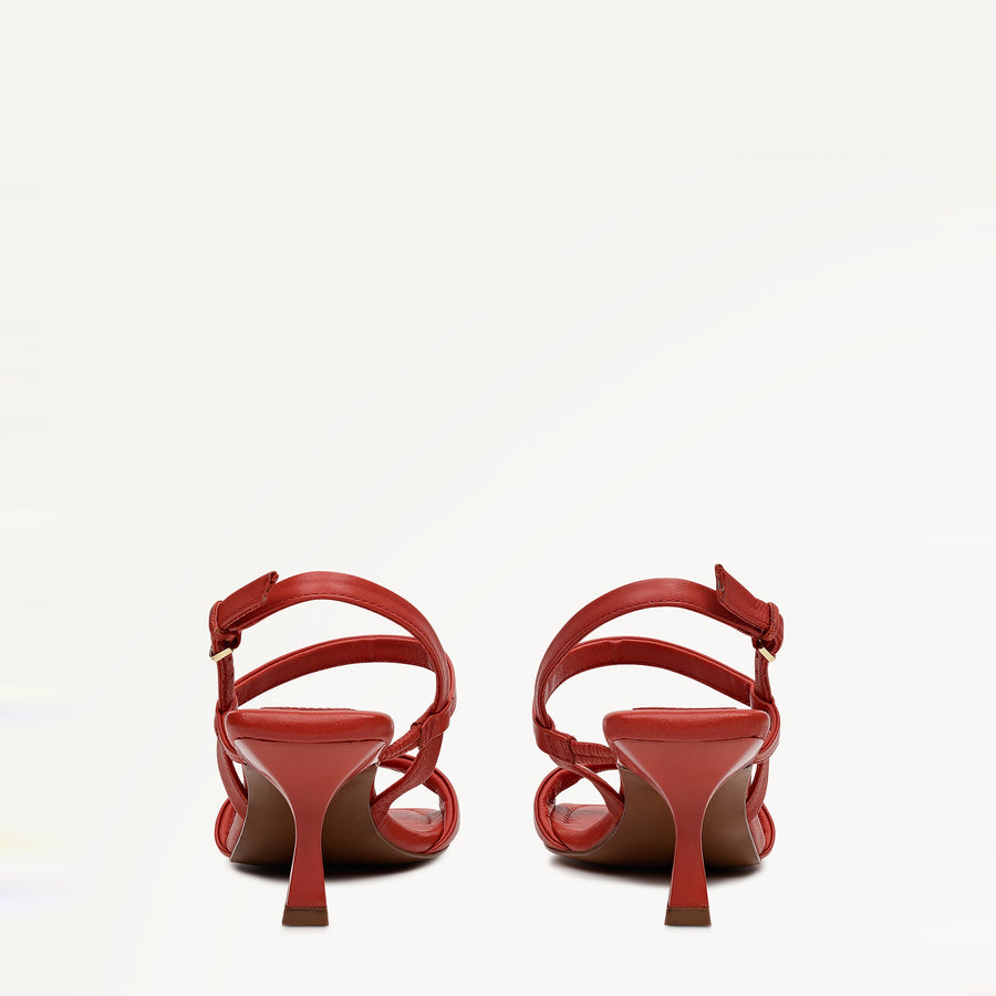 Meadow Road Sleek High Sandal In Flame - 113737