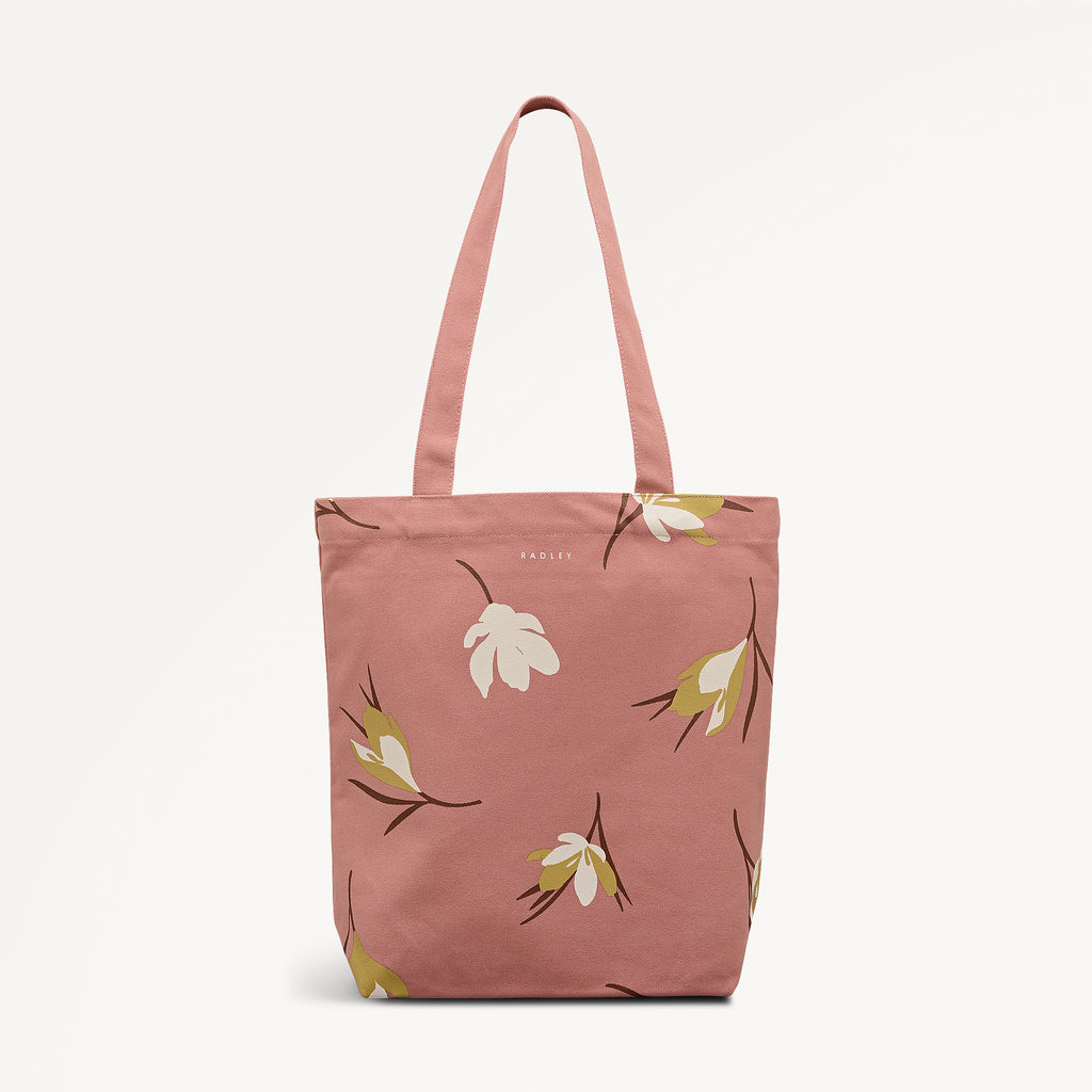 FANTASTIC FLORAL MEDIUM OPEN TOP TOTE CARNATION - 113742