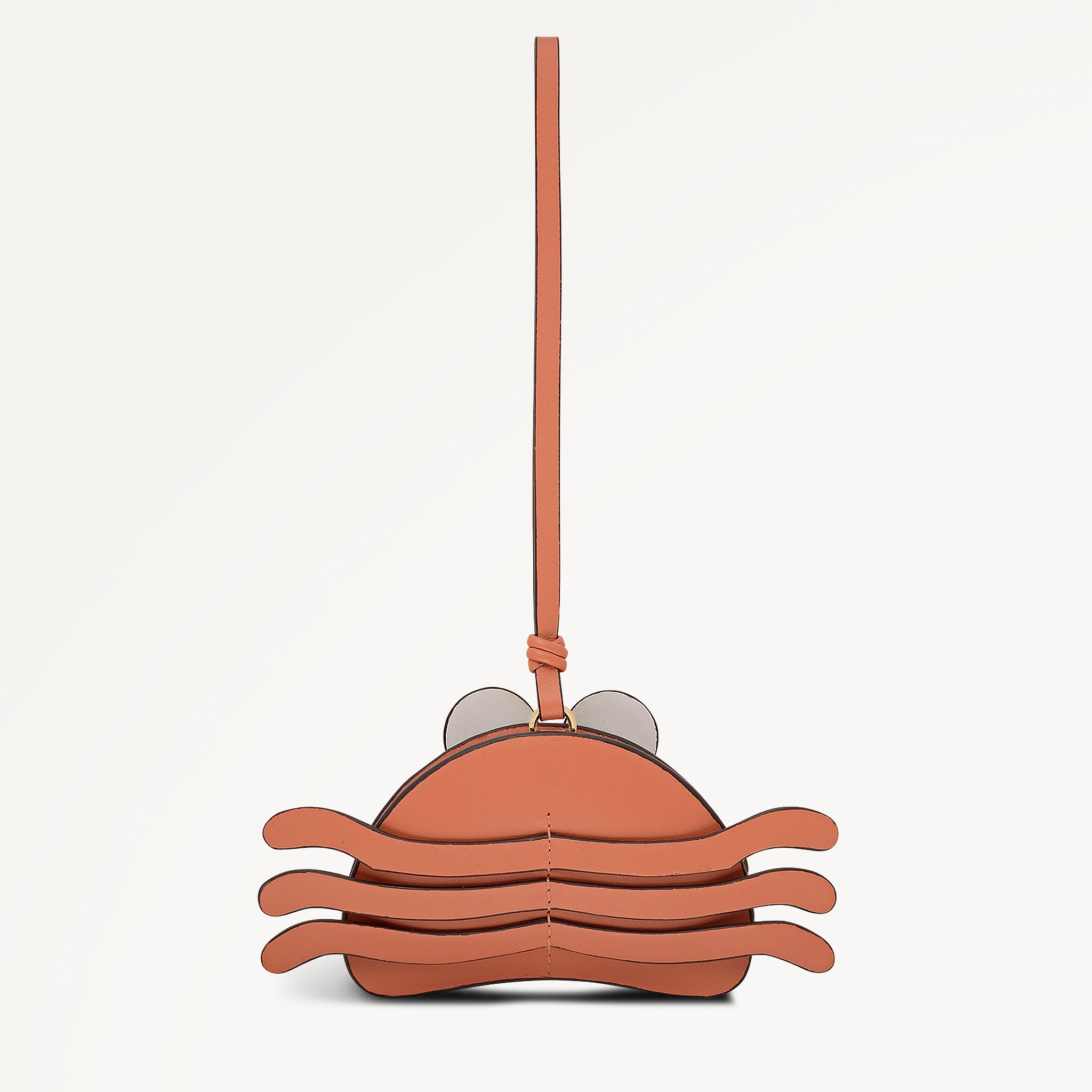 CLAWDE CRAB LEATHER BAG CHARM TERRACOTTA