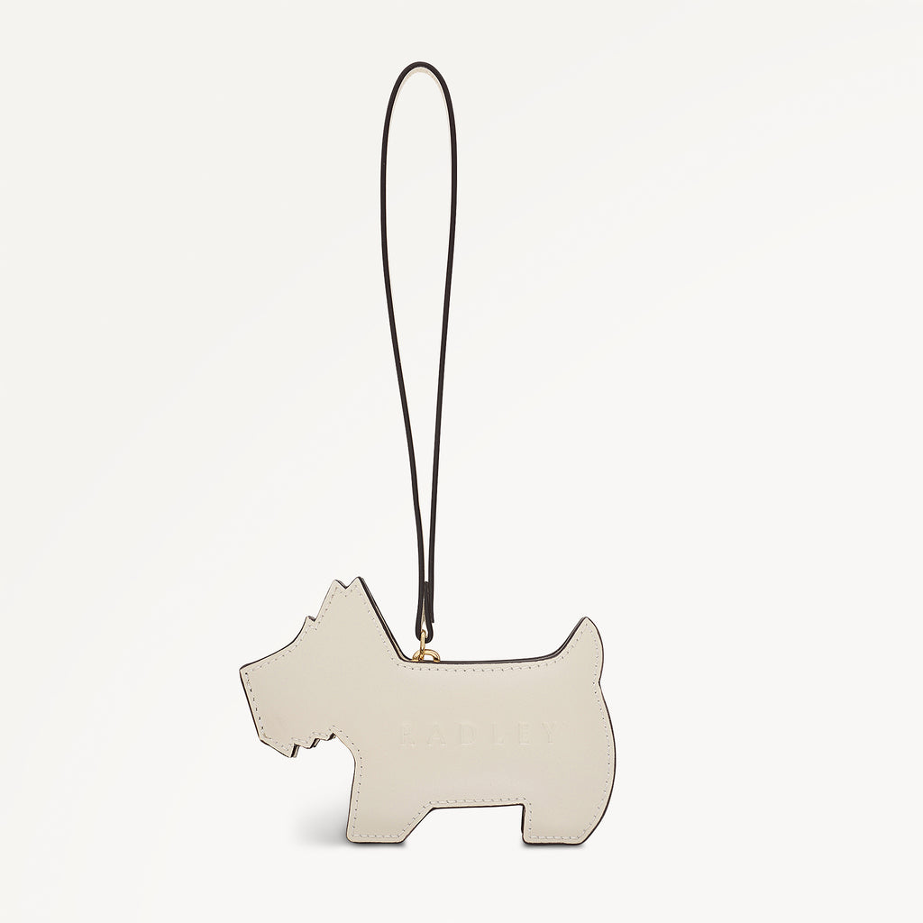 RADLEY DOG LEATHER ZIPTOP PURSE CHARM SALT - 113750