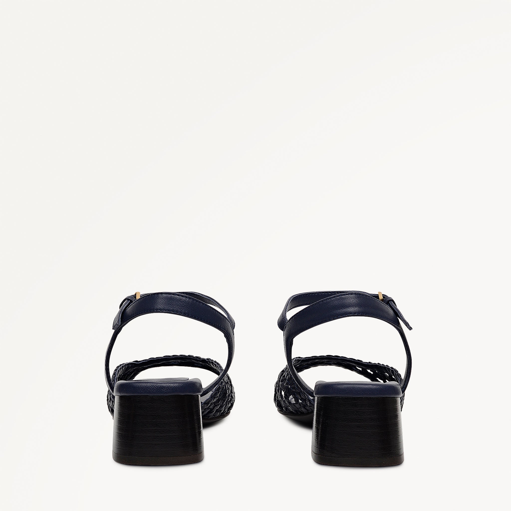 The Camden - Heeled Sandal  Low Block Weave Sandal Naval - 113761