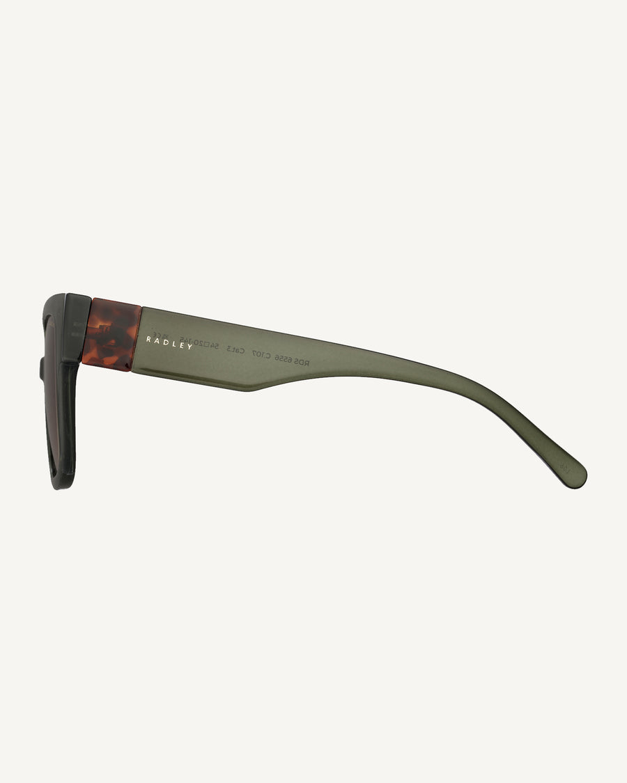 Portland Way Square Eye Sunglasses Crystal Green - 113763