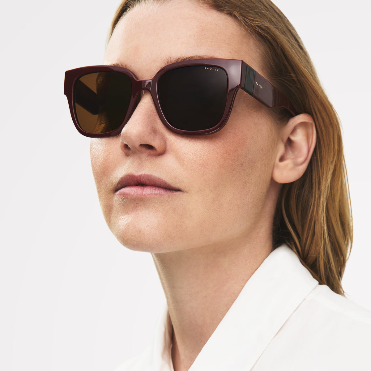 Portland Way Square Eye Sunglasses Burgundy - 113764