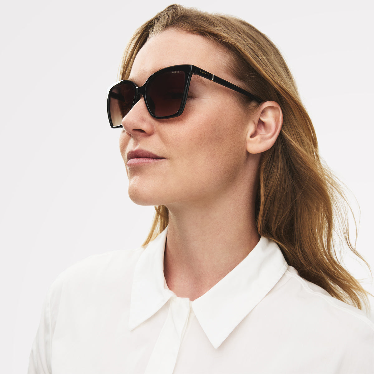 Percy Grove Classic Angular Sunglasses Black - 113766