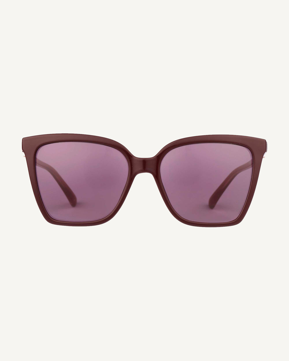 Percy Grove Classic Angular Sunglasses Burgundy - 113767