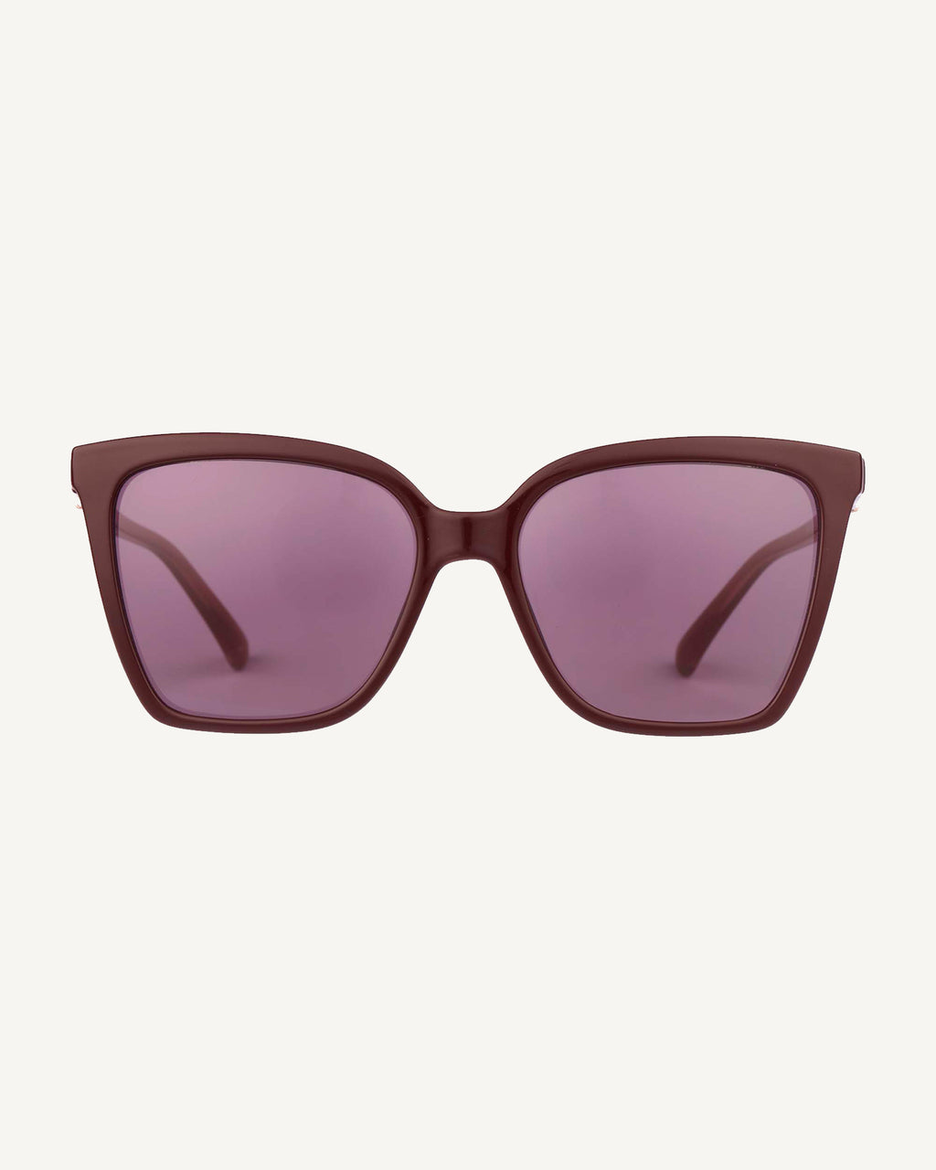 Percy Grove Classic Angular Sunglasses Burgundy - 113767