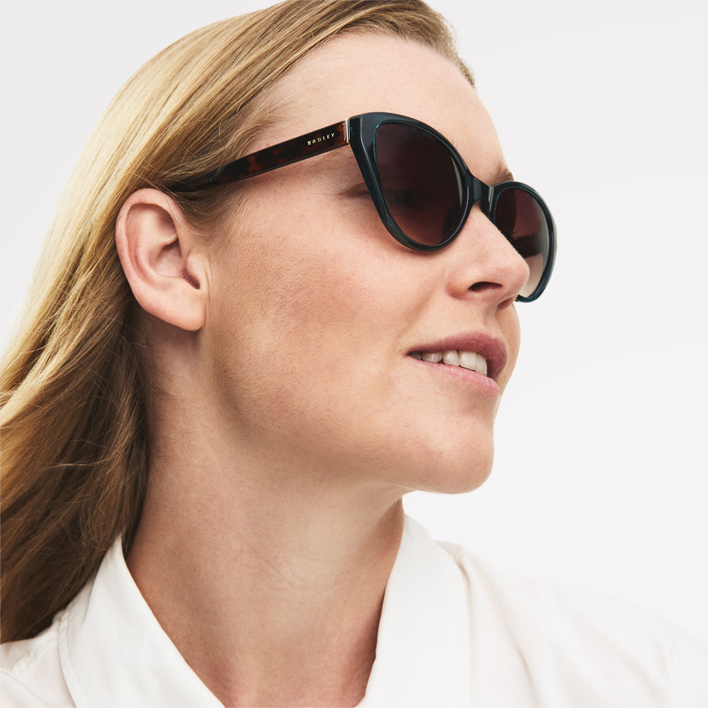 Hadley Lane Classic Cat-Eye Sunglasses  Blue - 113773