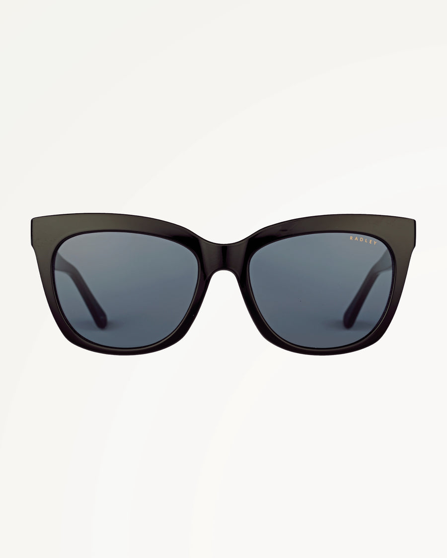 GREENWICH OVERSIZED CAT EYE SUNGLASSES BLACK - 113789