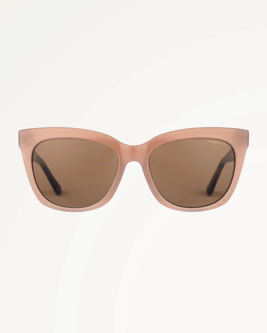 GREENWICH OVERSIZED CAT EYE SUNGLASSES NUDE - 113791