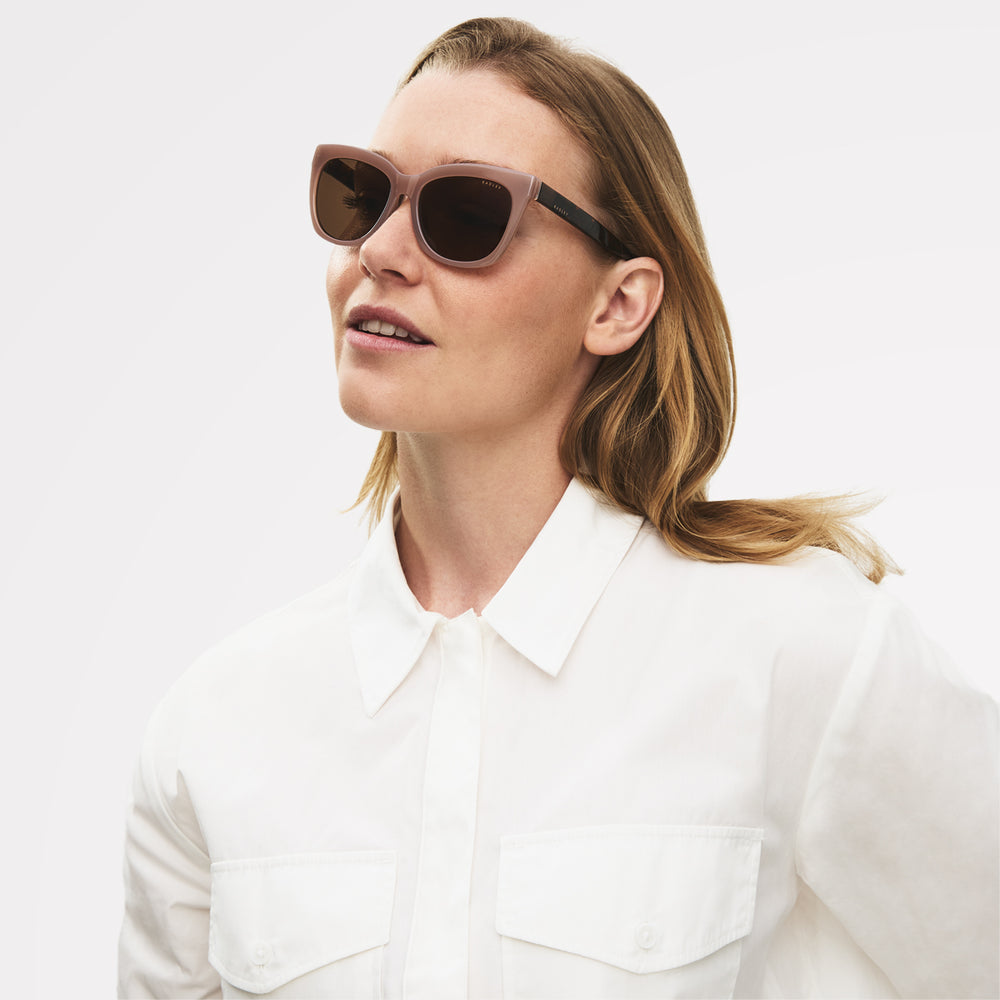 GREENWICH OVERSIZED CAT EYE SUNGLASSES NUDE - 113791