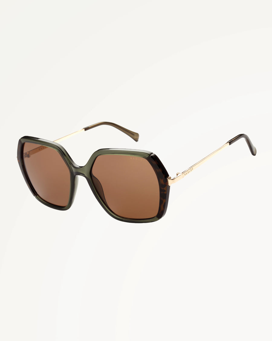 WANDSWORTH OVERSIZED 70S SUNGLASSES CRYSTAL GREEN - 113797