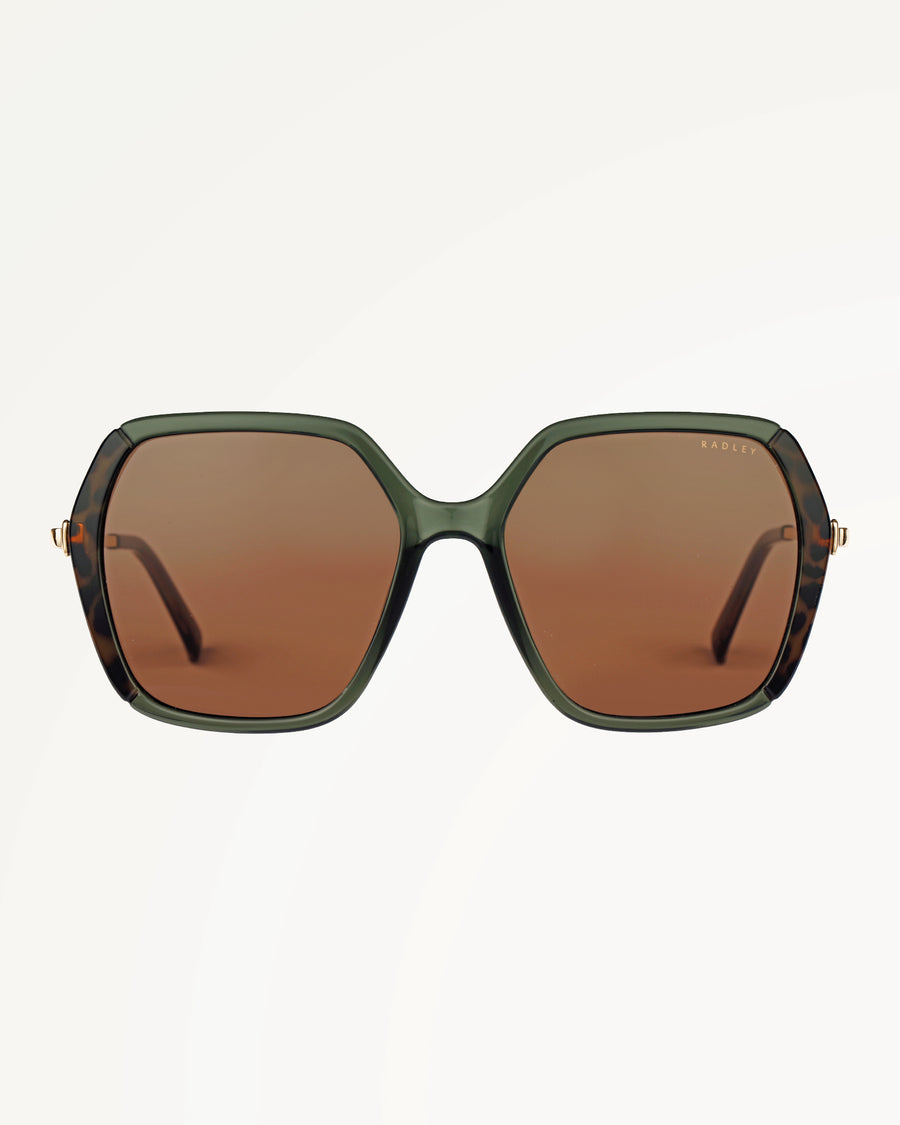 WANDSWORTH OVERSIZED 70S SUNGLASSES CRYSTAL GREEN - 113797