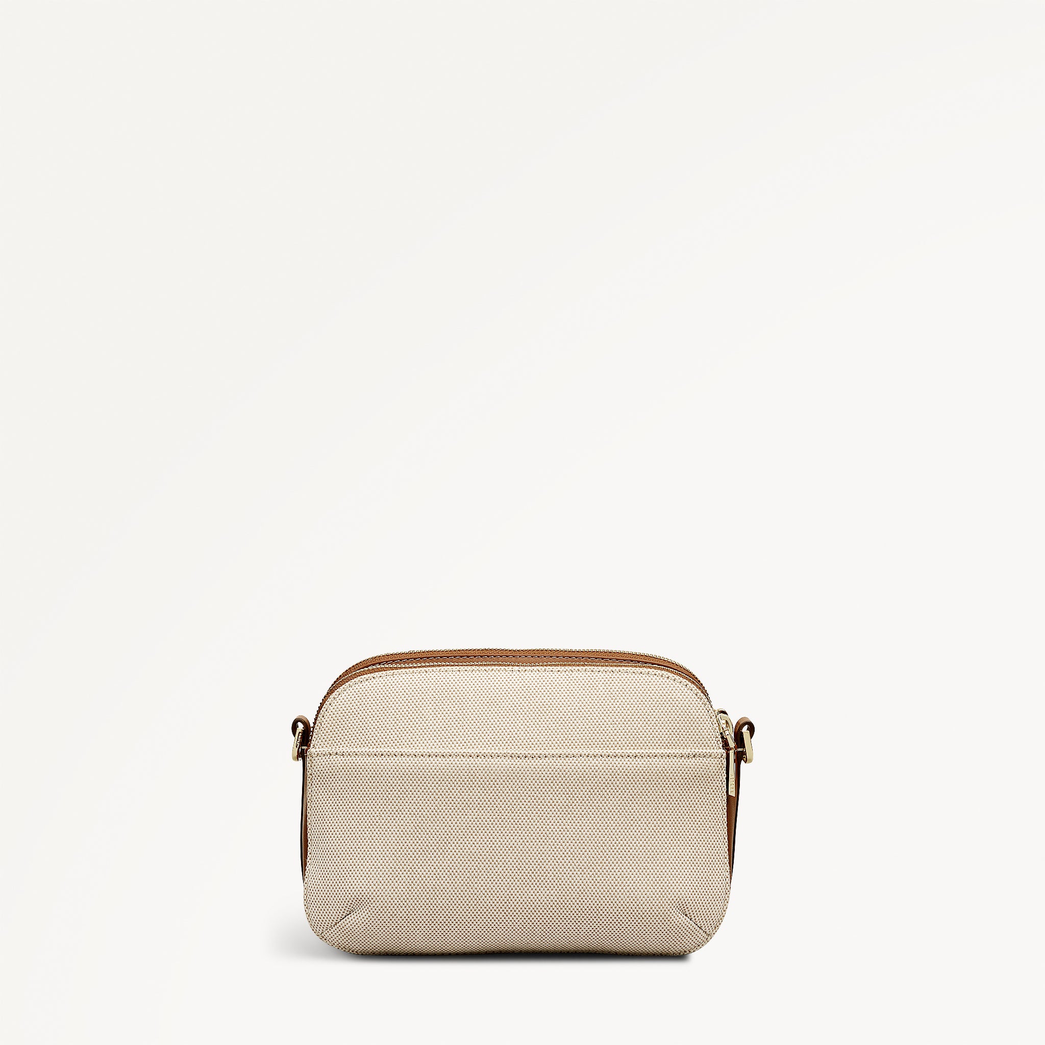 Dukes Place - Canvas Medium Ziptop Cross Body Natural - 113806