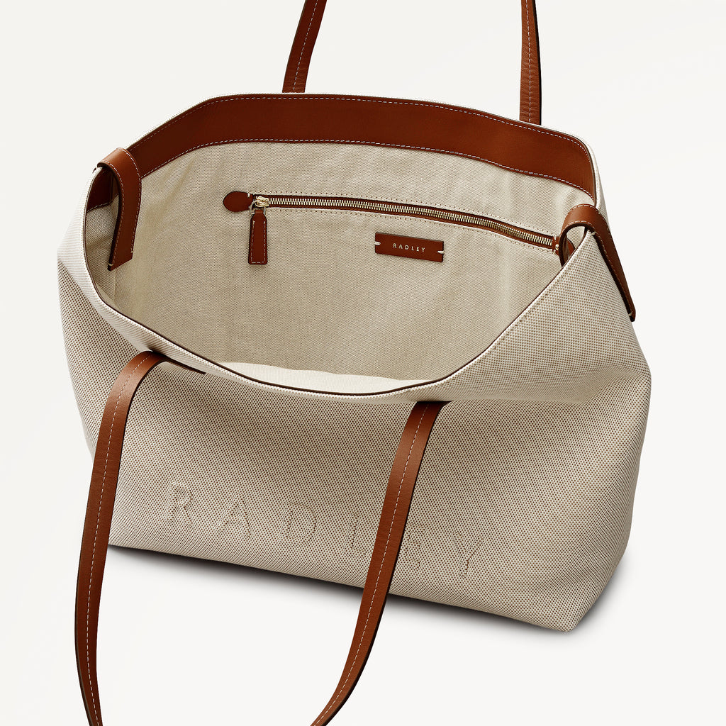 Dukes Place - Canvas Large Open Top Tote Natural - 113808