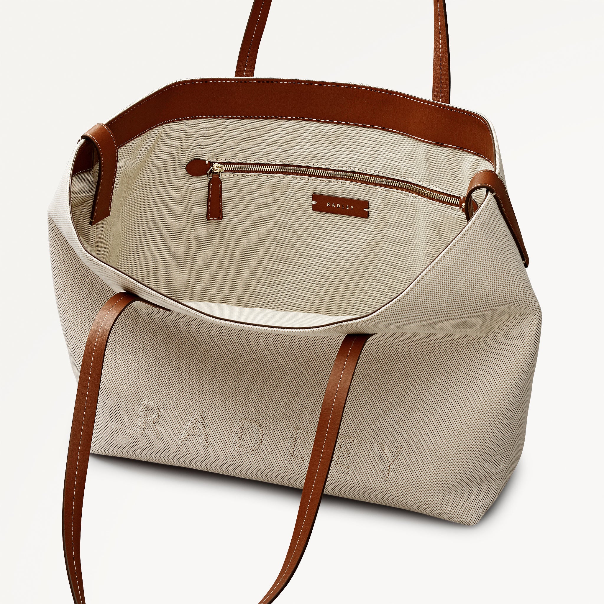 Dukes Place - Canvas Large Open Top Tote Natural - 113808