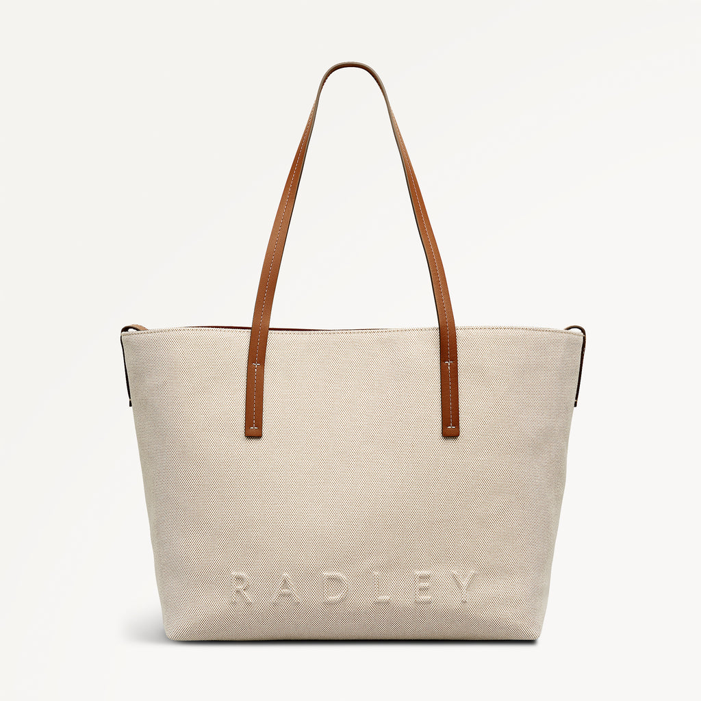 Dukes Place - Canvas Large Open Top Tote Natural - 113808