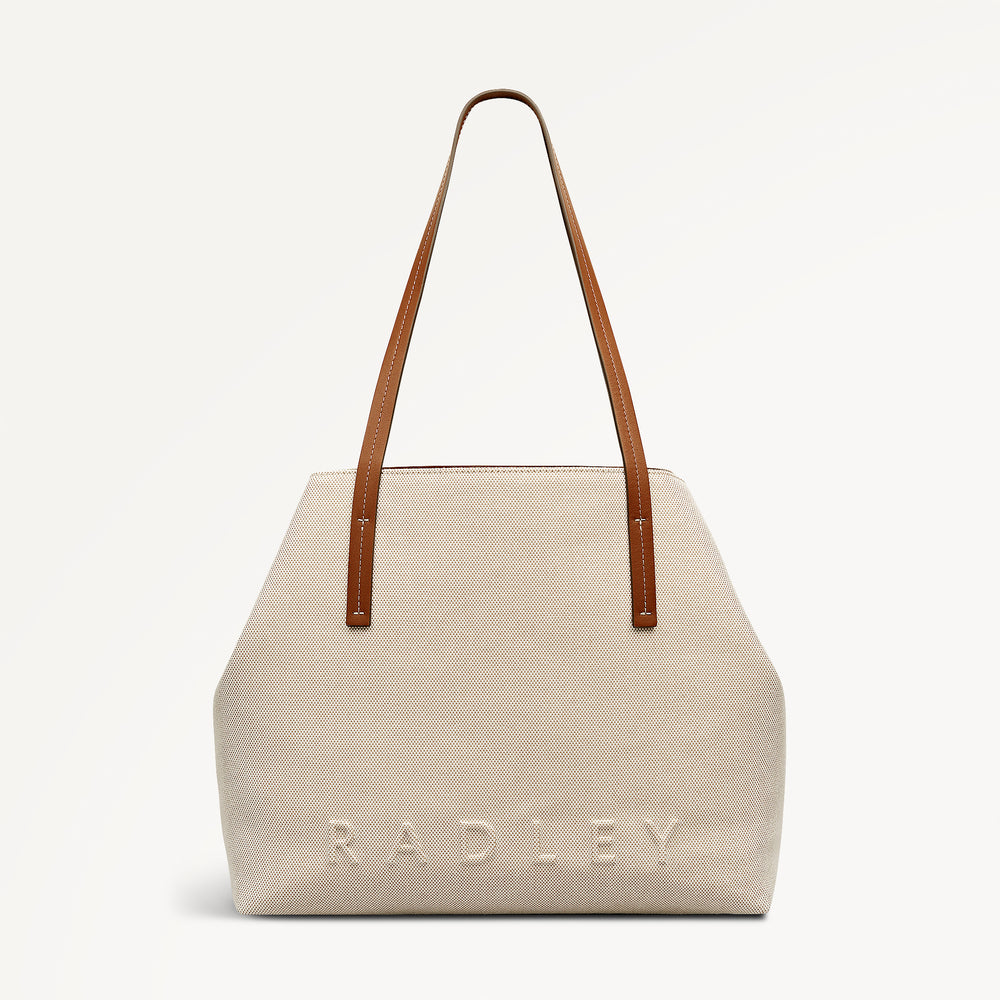 Dukes Place - Canvas Large Open Top Tote Natural - 113808