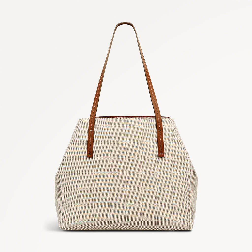 Dukes Place - Canvas Large Open Top Tote Natural - 113808