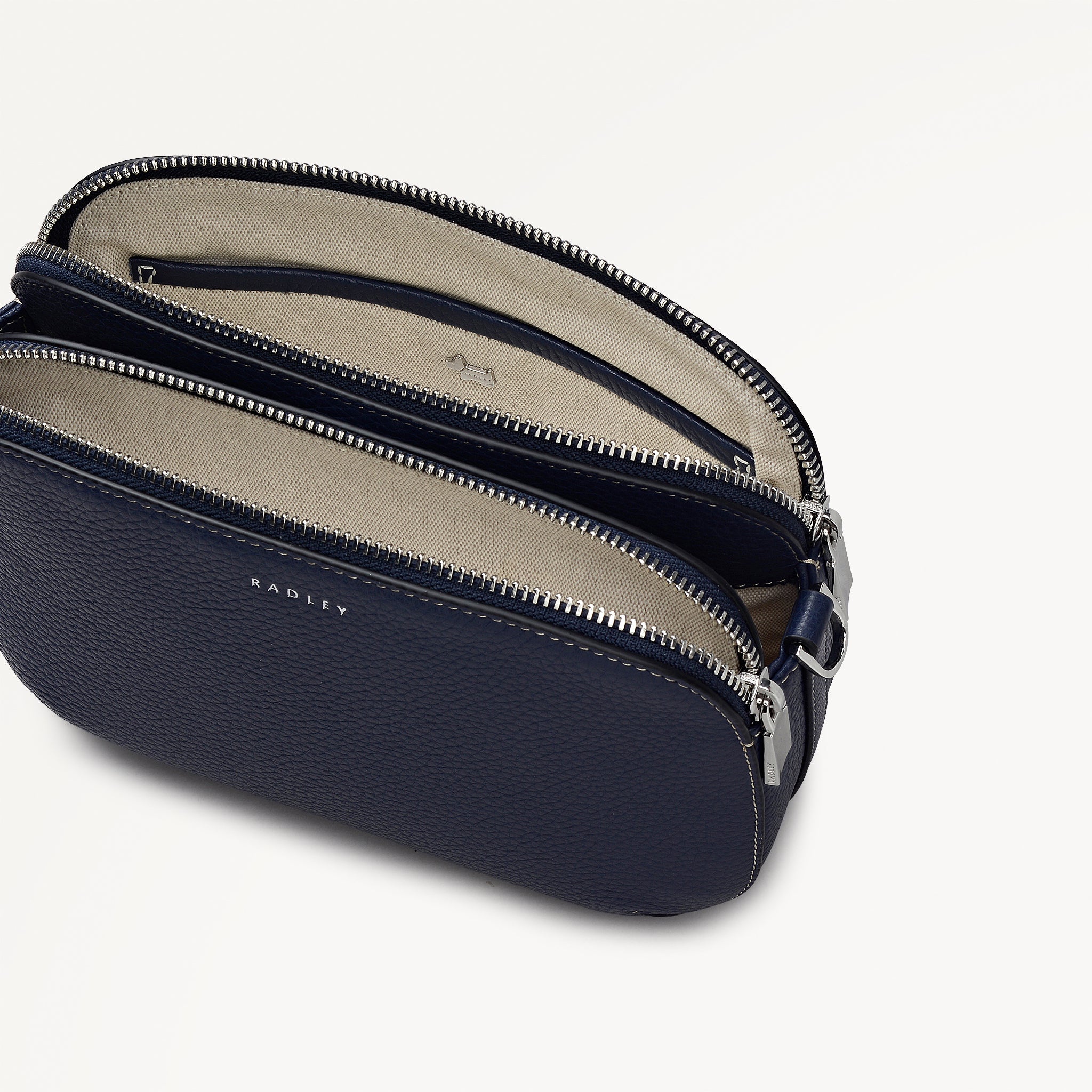 Dukes Place Medium Ziptop Cross Body Naval - 113809