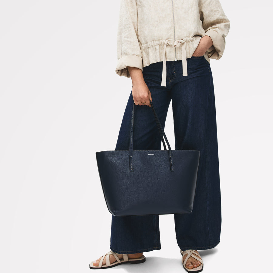 Dukes Place Large Ziptop Tote Naval - 113813