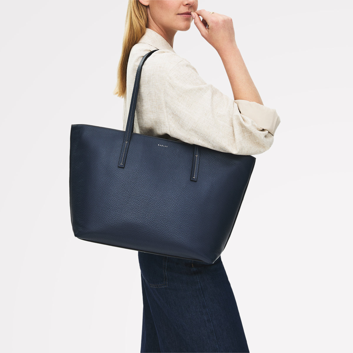 Dukes Place Large Ziptop Tote Naval - 113813