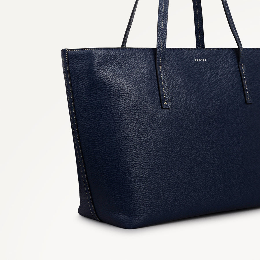 Dukes Place Large Ziptop Tote Naval - 113813