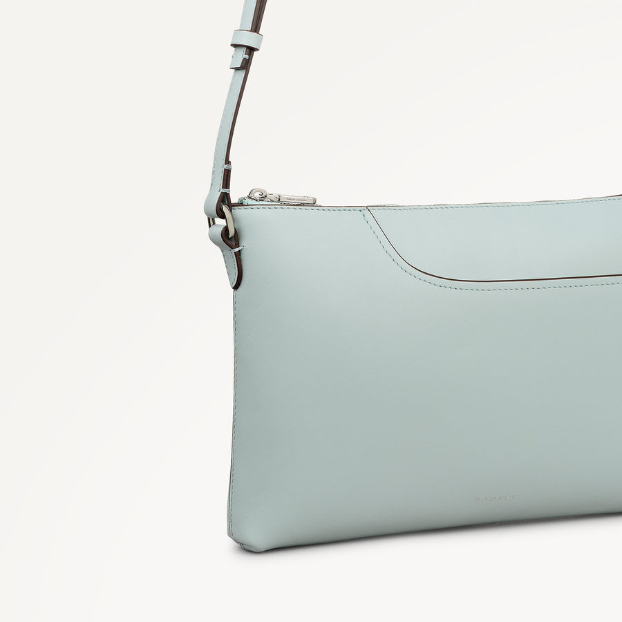 Pockets Medium Ziptop Ew Cross Body Seafoam - 113818