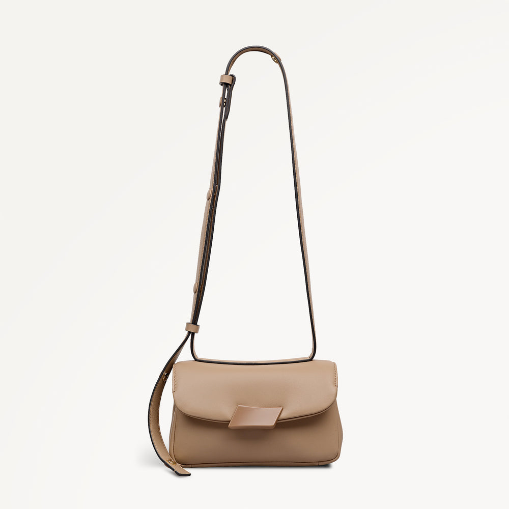 The Belsize - Puffy Small Flapover Cross Body Sahara - 113826