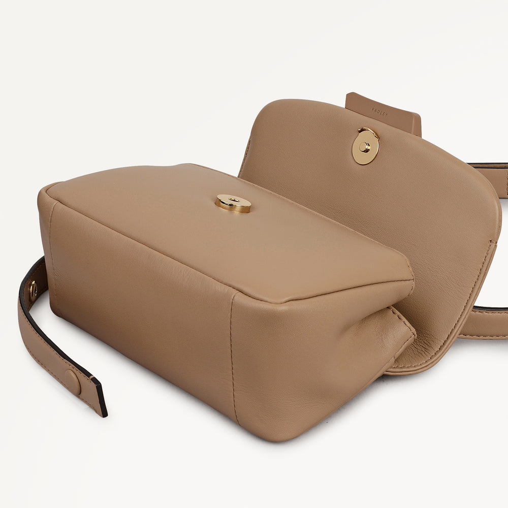 The Belsize - Puffy Small Flapover Cross Body Sahara - 113826