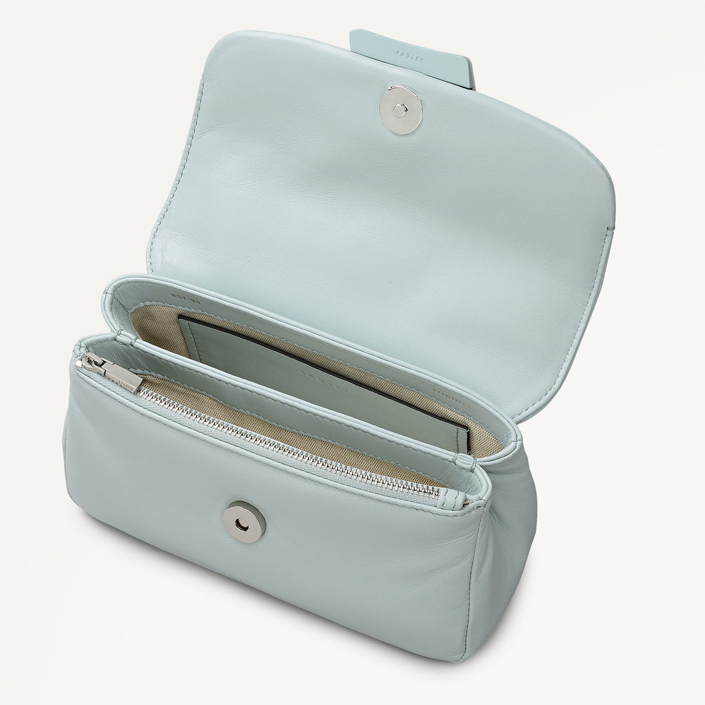 The Belsize - Puffy Small Flapover Cross Body Seafoam - 113828