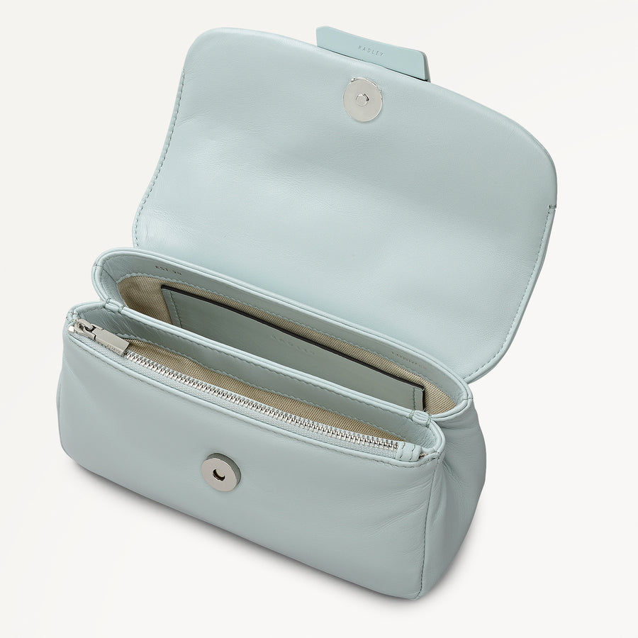 The Belsize - Puffy Small Flapover Cross Body Seafoam - 113828