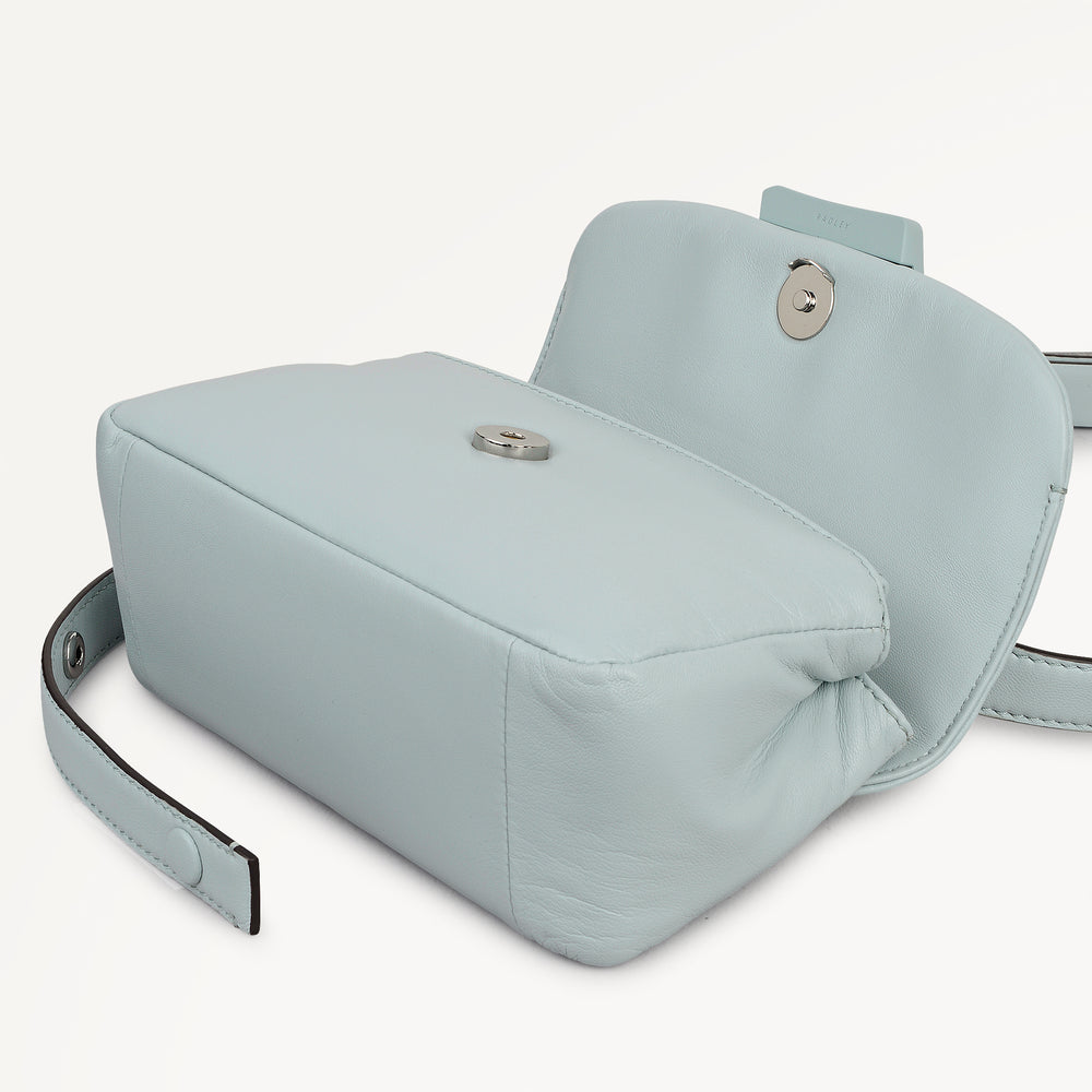 The Belsize - Puffy Small Flapover Cross Body Seafoam - 113828