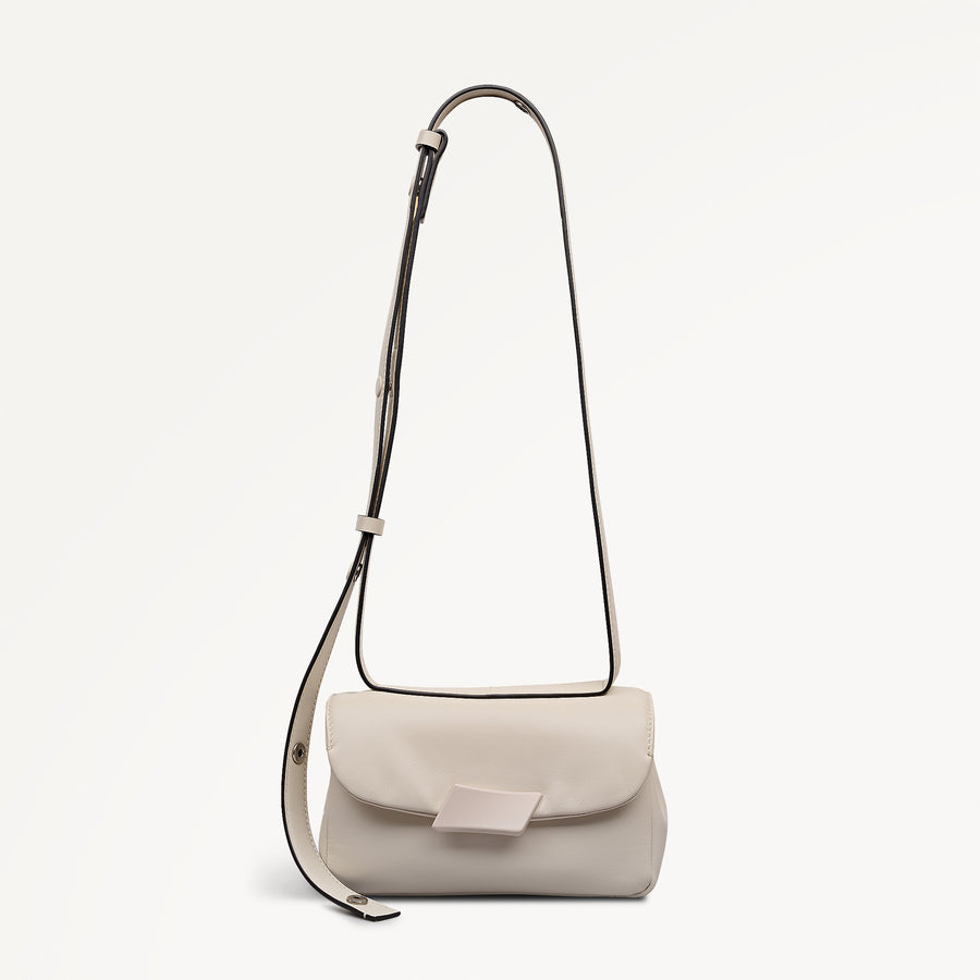 The Belsize - Puffy Small Flapover Shoulder Salt - 113829