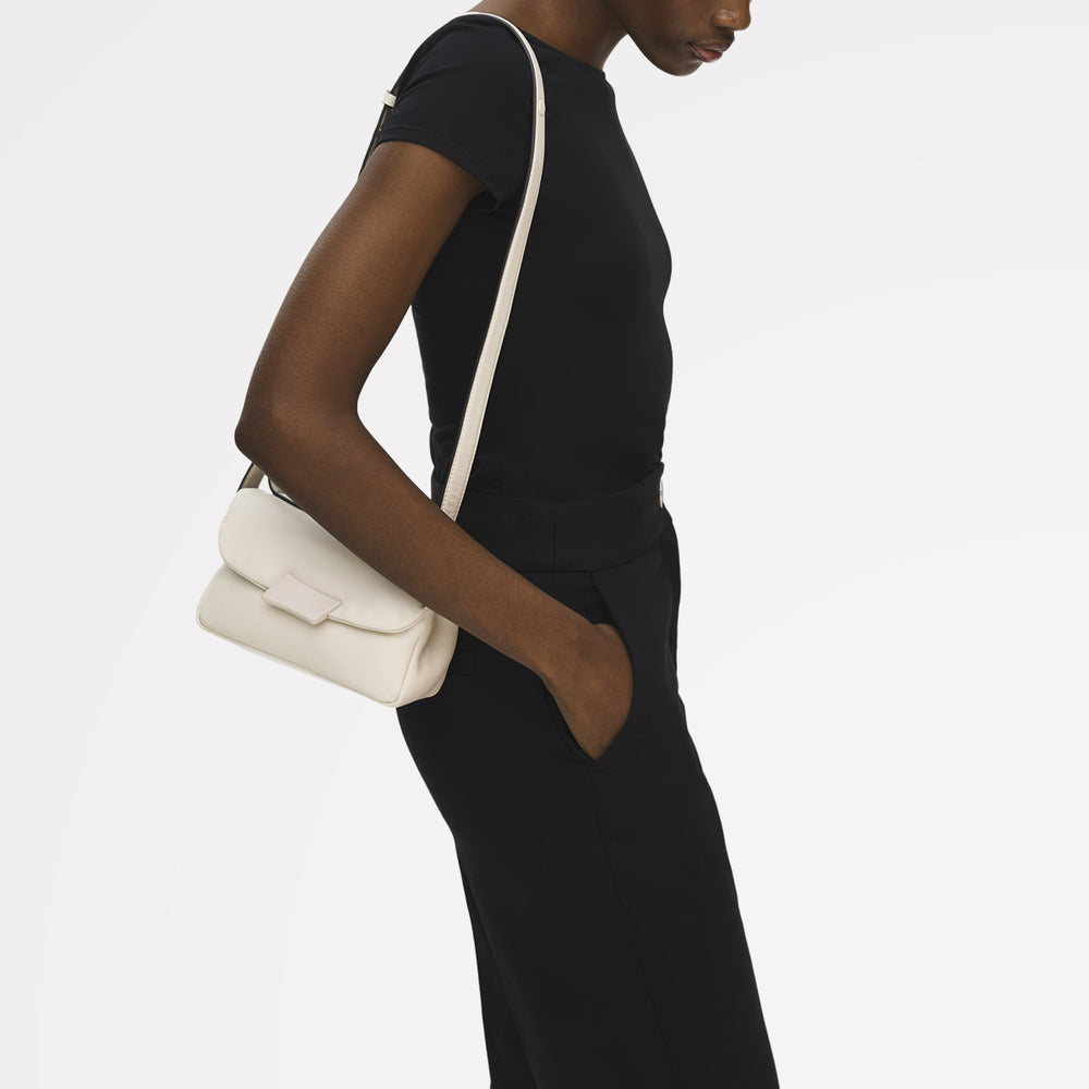 The Belsize - Puffy Small Flapover Cross Body Salt - 113829