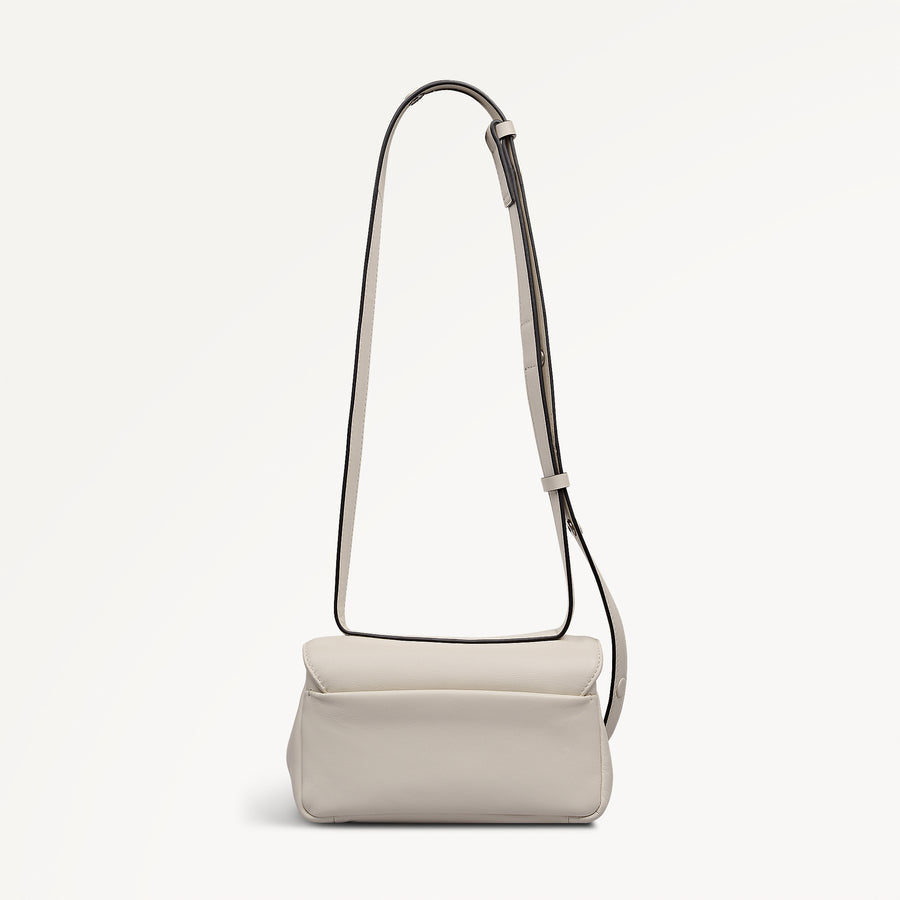 The Belsize - Puffy Small Flapover Shoulder Salt - 113829