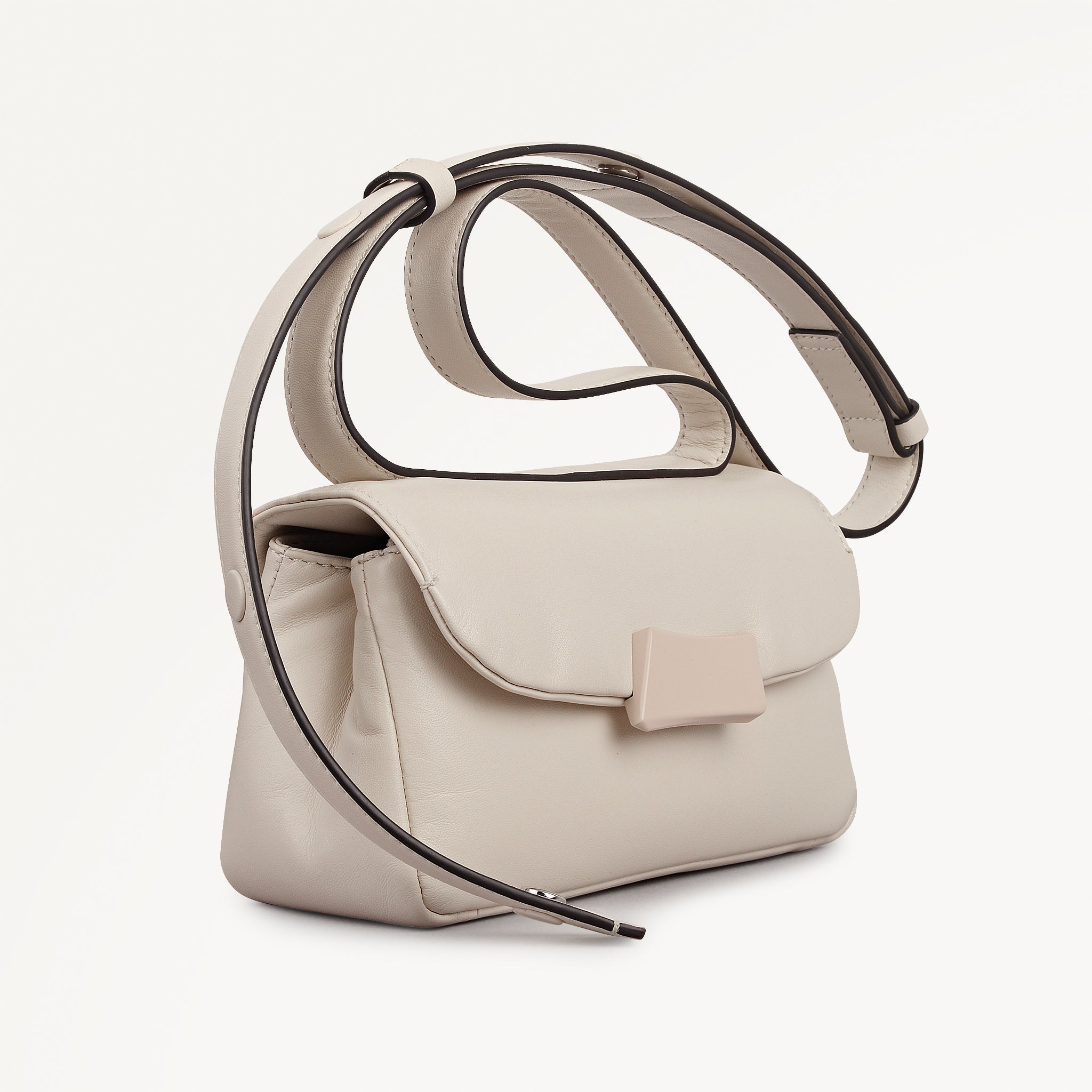 The Belsize - Puffy Small Flapover Cross Body Salt - 113829