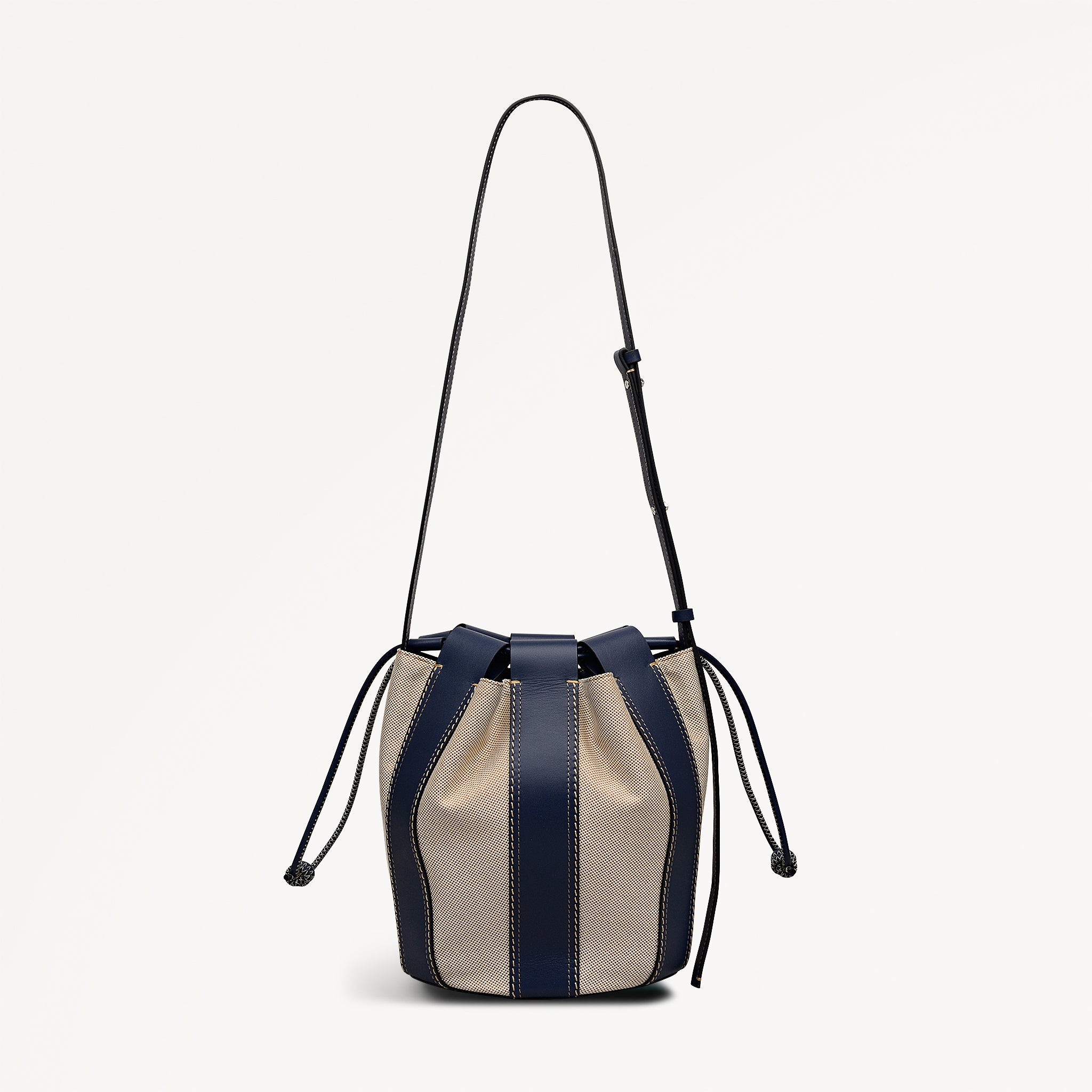 Naval Medium Drawstring Cross Body Bag | The Flora AW26 | Radley