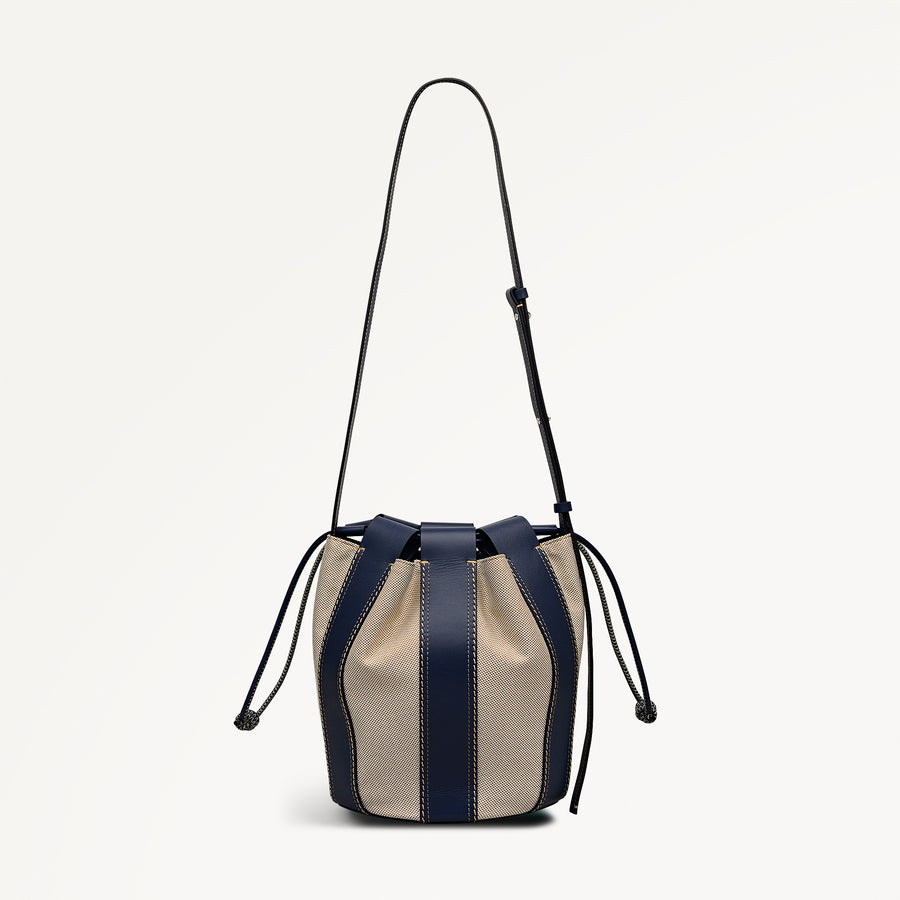 The Flora Medium Drawstring Cross Body Naval - 113830