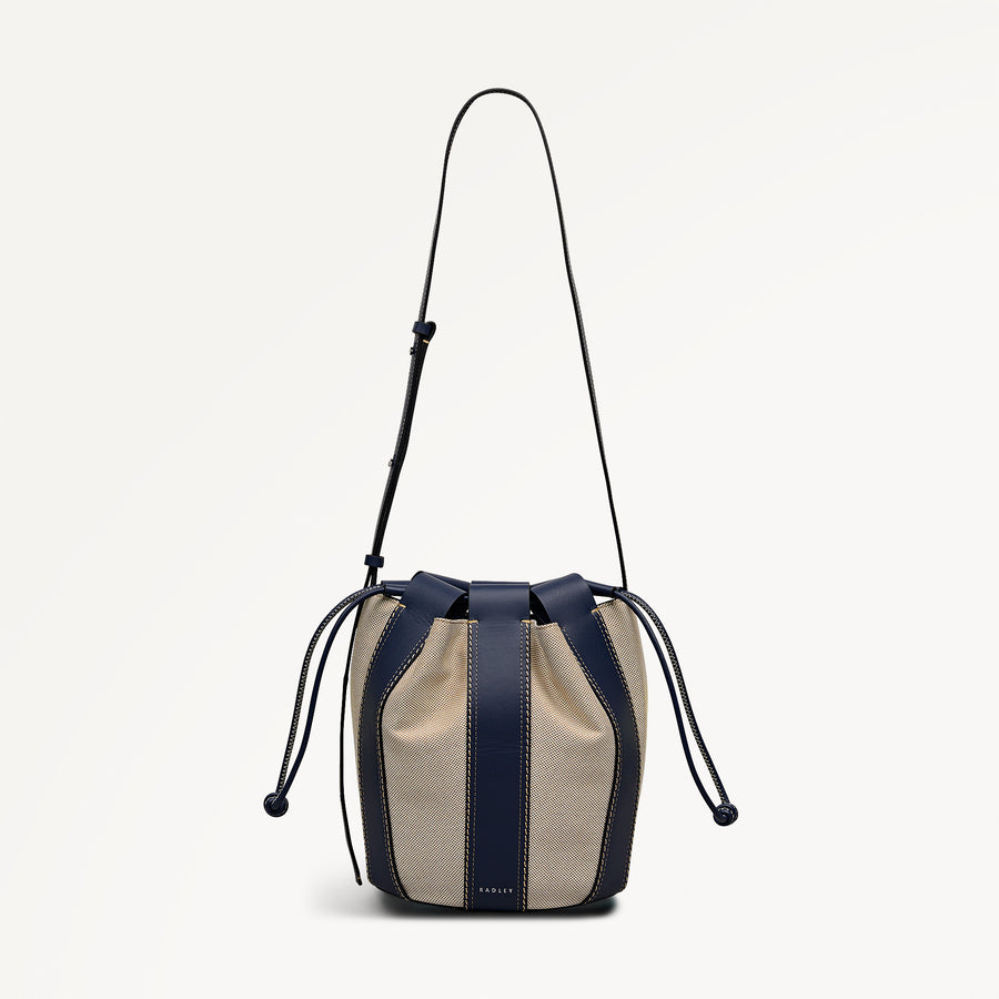The Flora Medium Drawstring Cross Body Naval - 113830