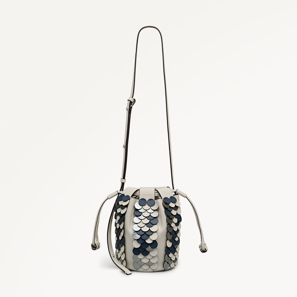 The Flora Small Drawstring Cross Body Salt - 113832