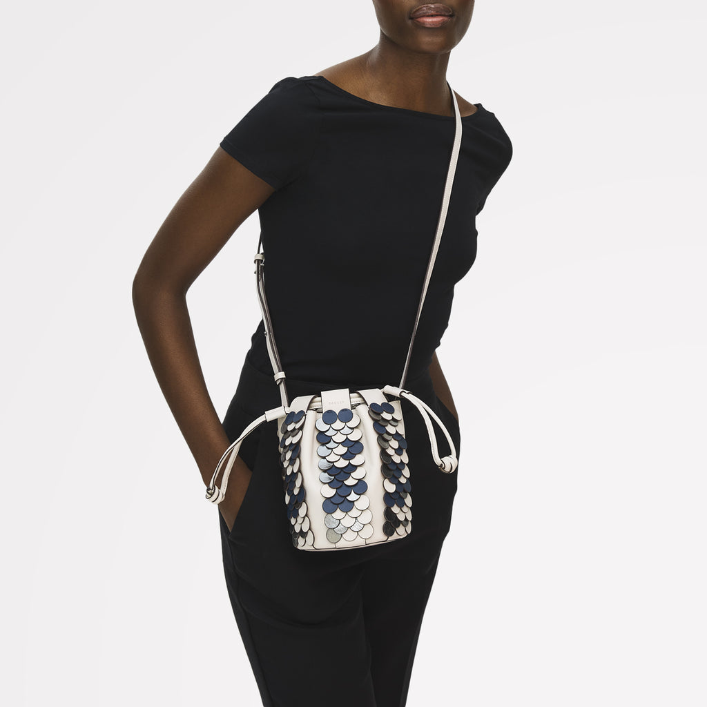 The Flora Small Drawstring Cross Body Salt - 113832